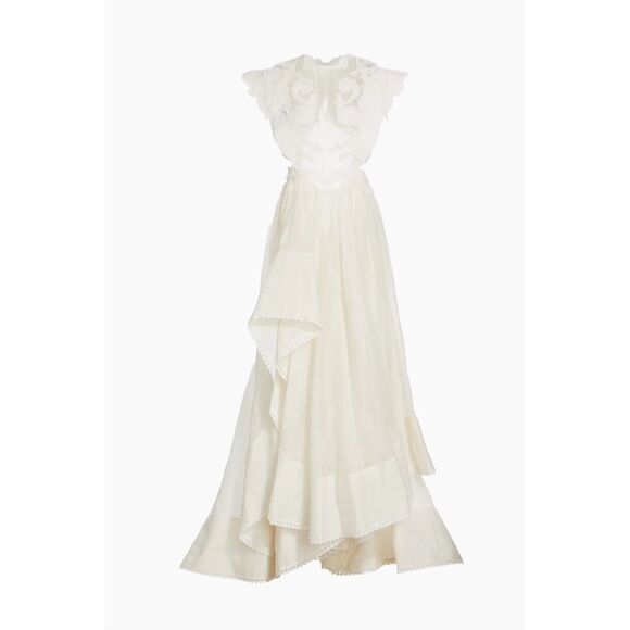 Zimmermann Tama Asymmetric Sequin-Embroidered Gown Size 3 / US 10 - Picture 8 of 15